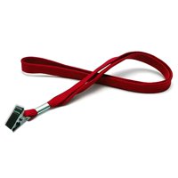 Puntostore - Pack 100 Cintas Porta Credencial Rojo Apretador Metal - Ps
