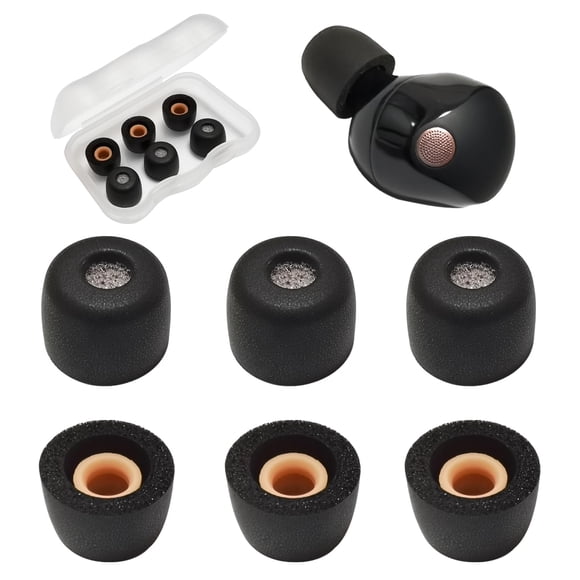 Puntas de espuma viscoelástica Asokeyer para Sony WF-1000XM5 - Negro