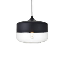 Lámpara Colgante Elegant Lighting Ashwell Metal Y Vidrio Negro