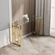 thumbnail image 3 of Console Table Stainless Steel Glass,Meal side table Golden Clear bs-02, 3 of 3