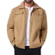 thumbnail image 1 of INSPIRE CHIC Chaqueta de Invierno para Hombre con Cuello, Botones al Frente, Forro de Felpa, Bolsillos, Chaqueta de Camionero M Caqui Oscuro, 1 of 6