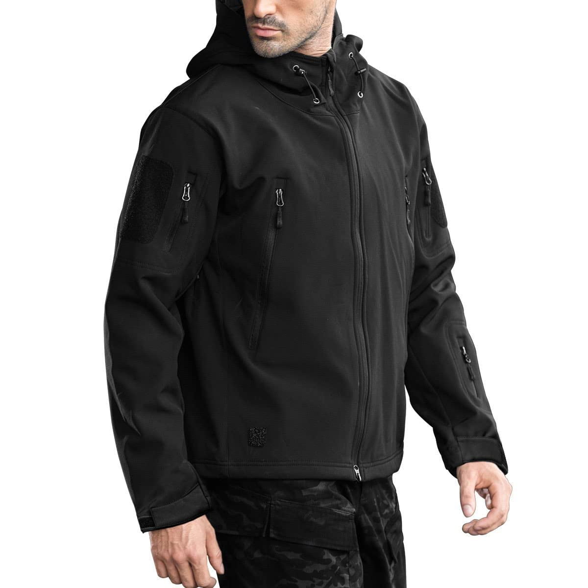 Free Soldier - Chaqueta Impermeable Para Hombre Outdoor Negra 3xl