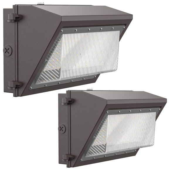 Paquete de luces LED de pared Flakeeper, 120 W, sensor del anochecer al amanecer, paquete de 2