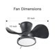 thumbnail image 2 of Ventilador de techo ocioc 22" silencioso con luz LED y control remoto, 2 of 7