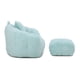 thumbnail image 3 of Giant Bean Bag Chair withFootstool, Oversized Bean Bag for Adults and Kids, Faux Fur Shell-Shaped Large Chair with Filler, Stuffed Big Accent Sofa, Floor Sofa for Gaming,Reading Living Room Bedroom, 3 of 3