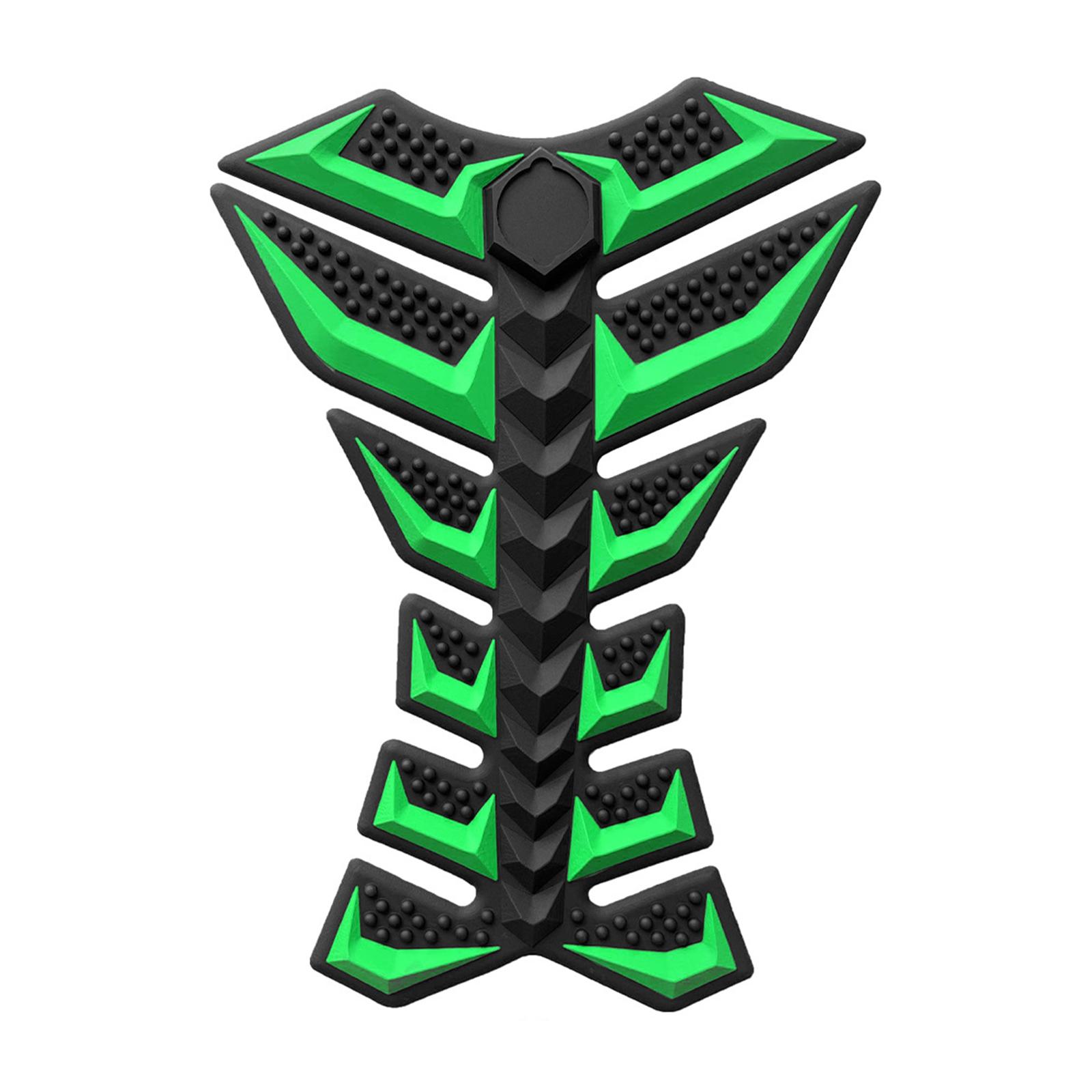 Magideal - Calcomanía Protectora Para Tanque De De Motocicleta, 3D, Fácil De Instalar, Duradera, Decorativa, Accesorio Esencial, Calcomanía De Espina De Verde