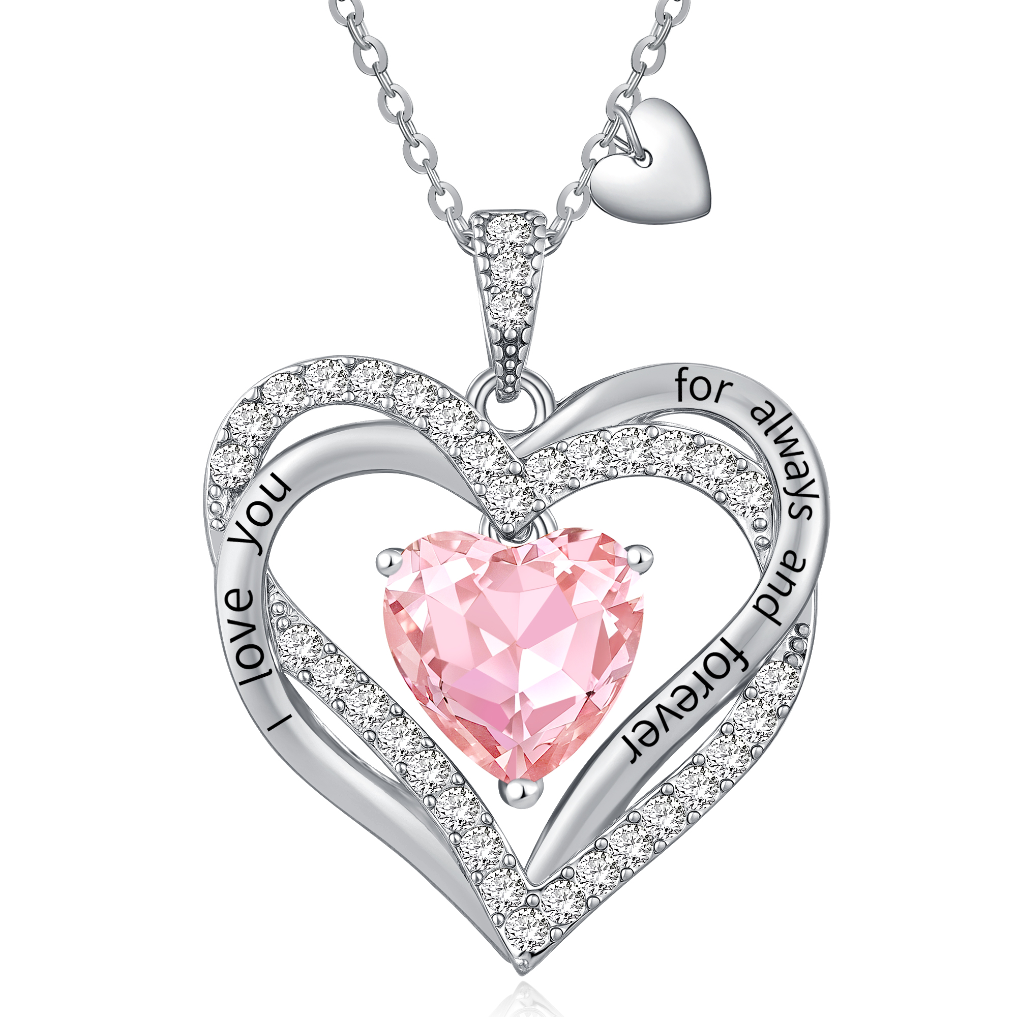 Collar Heshpaws Love Pendant Birthstone Zirconia