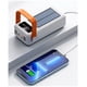 thumbnail image 1 of Batería Portátil Power Bank Solar 40000mAh Cables Integrados Luz LED negro para carga diaria tono negro, 1 of 3