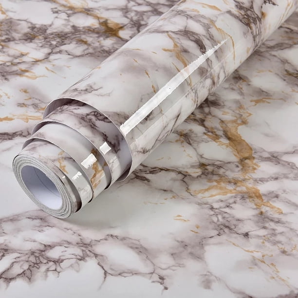 1pc Grey Marble Self Adhesive Vinyl Wallpaper Peel And Stick Waterproof Wall Stickers For Walls In Rolls Kitchen Wall Covering Decor High Temperature Resistant Resistance To High Temperature Stove