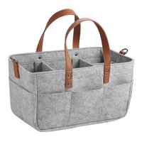 Magideal - Bolsa De Pañales De Tela De Fieltro, Calcetines, Bolsa De Almacenamiento De Ropa, Bolsa De Viaje Ligera Para Pañales De Bebé, Organizador De Productos , Gris Claro
