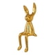 thumbnail image 2 of Estatua De Conejo Sentado De Cerámica, Decoración De Estantería, Color Dorado, 2 of 3