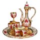 thumbnail image 4 of 8 PCS Estilo Europeo Decantador De Vinos Con Tazas Y Bandeja De Oro Blanco Rojo, 4 of 5