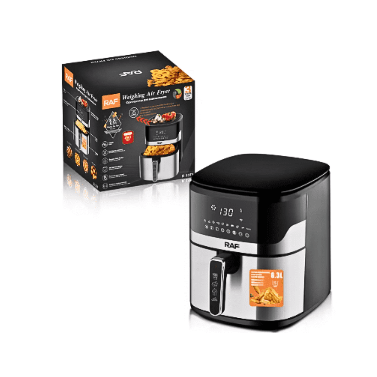 Genérico - Freidora De Aire 8,3lts + Gramera Digital 2 En 1 Raf R.5375