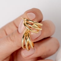 Silene - Aros Argolla Triple Bañado En Oro