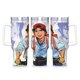 thumbnail image 1 of Chico de Oro Vaso aislado de acero inoxidable con asa, diseño temático, regalo para familia, amigos y fans; incluye pajita y encaja en el portavasos estándar, 40 oz, 1 of 6