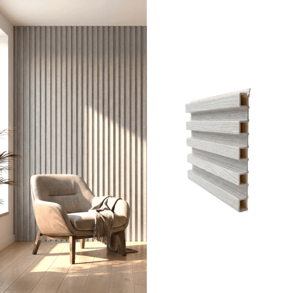 Wall Panel Decorativo Color Gris 16x23cm x 2.4mt - 3,07 m2 (Caja 8 Paneles)
