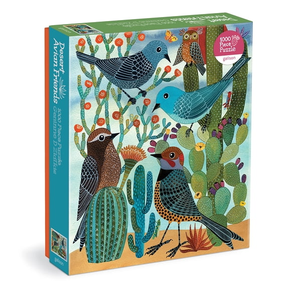 Puzle Galison Desert Avian Friends de 1000 piezas Geninne Zlatkis