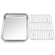 thumbnail image 1 of Bandeja para hornear P&P CHEF 26 cm con rejilla de acero inoxidable, 1 of 7