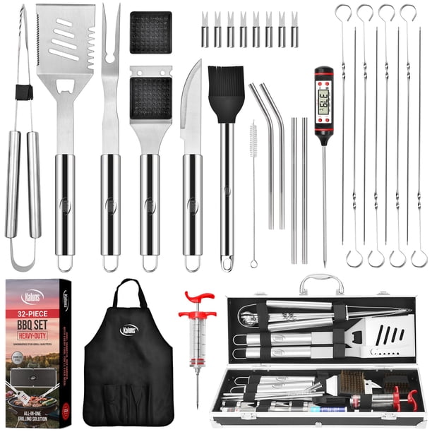Juego De Herramientas Para Barbacoa Kit De 32 Piezas Para Barbacoa De Acero Inoxidable