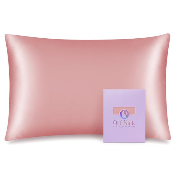 Funda de almohada para niños pequeños OLESILK 100% seda morera 19 Momme Coral