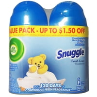 Recambio Automático Air Wick Para Ambientador En Aerosol, Lino Fresco, 2 Unidades