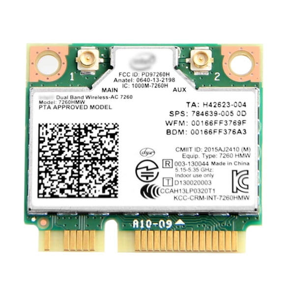 Tarjeta WiFi REKONG 7260AC Half Mini PCIe de doble banda 2x2 BT4.0