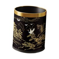 Bothyi - Papelera Redonda Para Oficina, Sala De Estar, Interior, Color Dorado