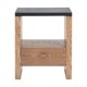 thumbnail image 4 of Mesa lateral Zuo Natt negra de MDF con cajón y repisa, 4 of 9