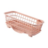 Bothyi - Sobre El Fregadero, Estante Para Platos, Cesta, Cuenco, Soporte De Secado Para Platos, Palillos, Cucharas, Color Rosa