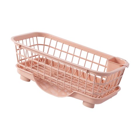 Bothyi - Sobre El Fregadero, Estante Para Platos, Cesta, Cuenco, Soporte De Secado Para Platos, Palillos, Cucharas, Color Rosa