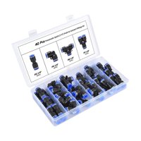 Magideal - 40 Piezas De Accesorios Neumáticos 1/4 Pulgadas Od Accesorios De Línea De Aire De Fácil Instalación