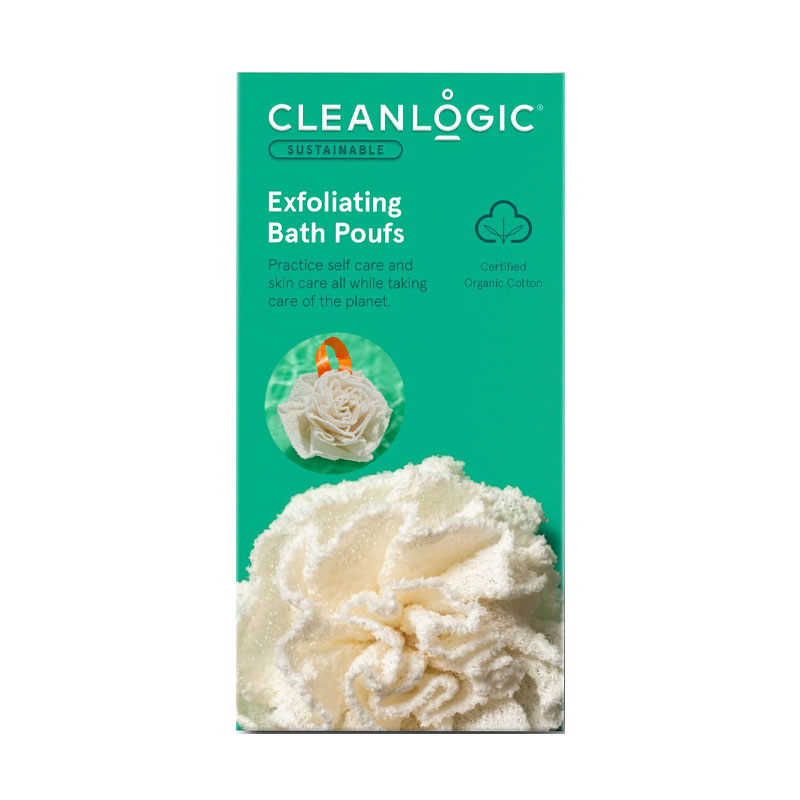 Clean Logic - Paño Pompón Para Ducha Exfoliante Y Eco-Sustentable
