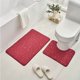 thumbnail image 1 of suxuMhao Tapetes de Baño, Juego de 2 Pzas de Tapetes de Baño Lavables - 1 Tapete de Baño Rectangular (20x31.5in) + 1 Tapete de Ducha en Forma de U (20x15.75in), Tapete Rojo Oscuro para Baño, Tapetes, 1 of 4