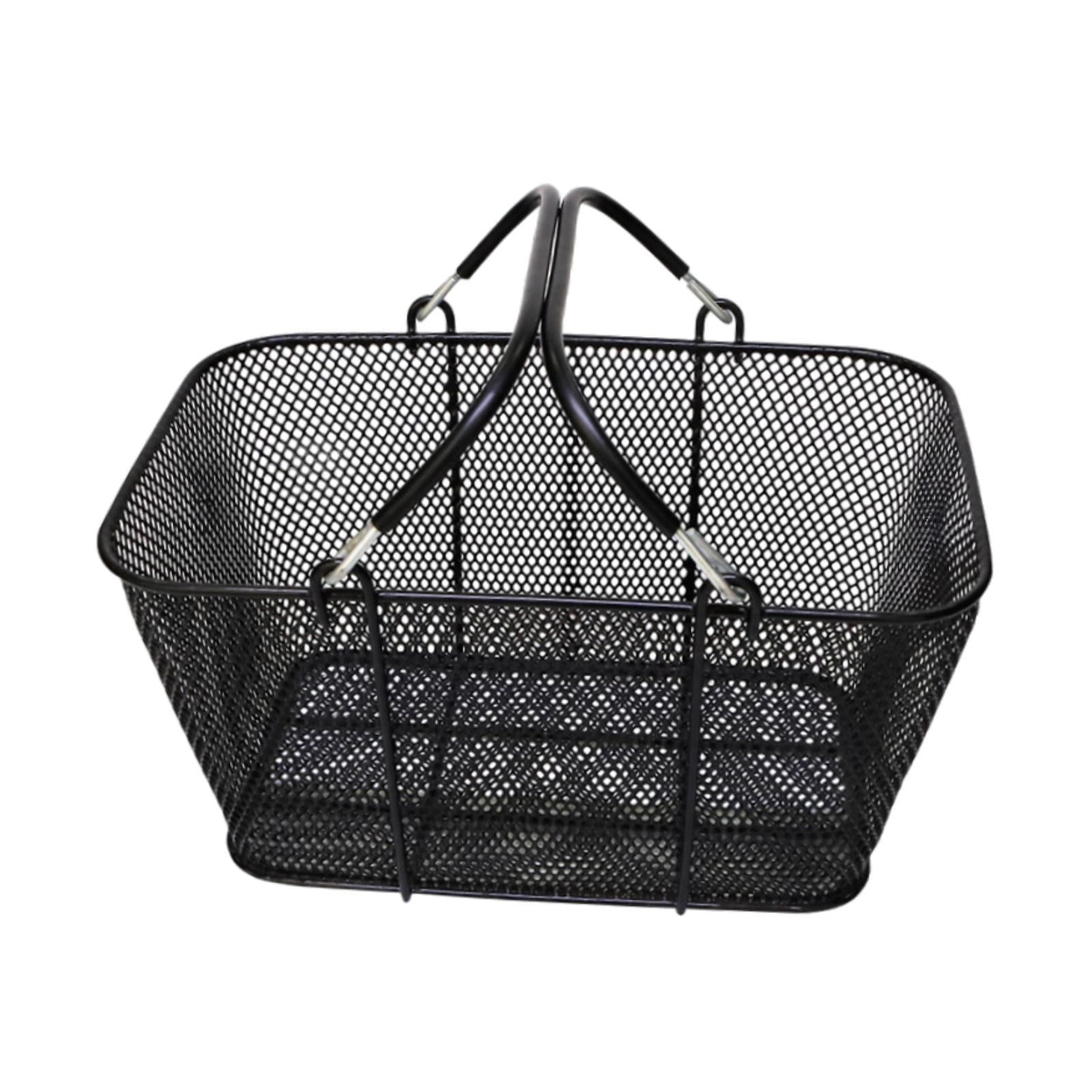 Ioensy - Cesta De La Compra Con Asas Cesta De La Compra De Alambre De Metal Para Tienda De Comestibles