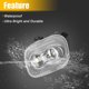 thumbnail image 5 of Unique Bargains Luz de Espejo para Ford F-150 F-250 F-350 F-450 Super Duty FL3Z13B374B Lámpara de Charco LED Blanca Lateral 2 piezas Negro, 5 of 7