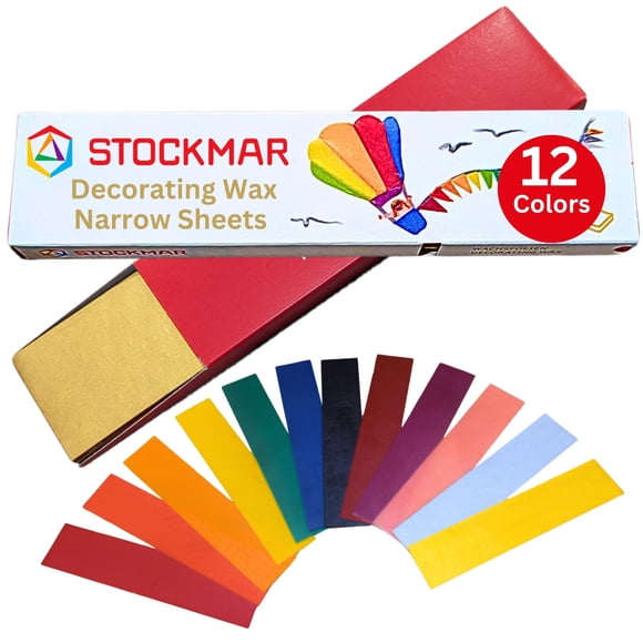 Hojas de Cera STOCKMAR 12 colores 200 × 40 × 1,5 mm para manualidades