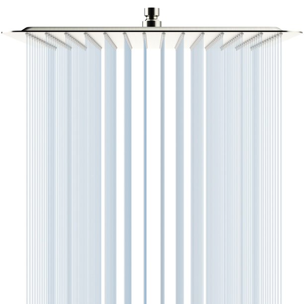 Cabezal de ducha tipo lluvia SR SUN RISE de 40 cm, níquel cepillado, acero inoxidable