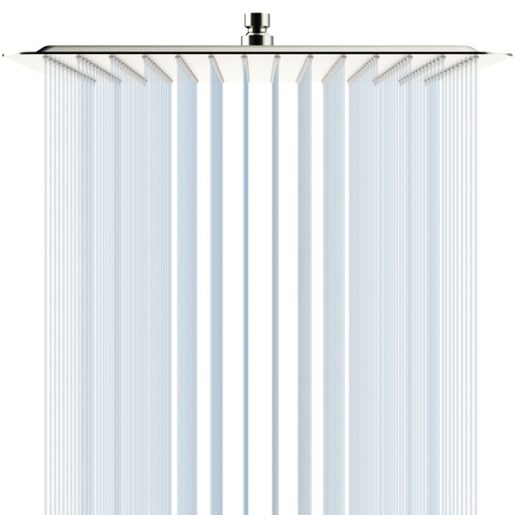 Cabezal de ducha tipo lluvia SR SUN RISE de 40 cm, níquel cepillado, acero inoxidable