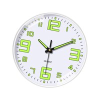 Magideal - Reloj De Pared Con Mecanismo Silencioso Para El Hogar Y La Oficina , Grandes Números Blancos