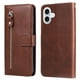 thumbnail image 3 of Funda con Cremallera para iPhone 17, Carcasa Cartera de Cuero PU con Soporte y Tarjetero, 3 of 5