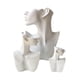 thumbnail image 5 of 3 piezas de soporte de exhibición de joyería, maniquí de resina con cara, adorno elegante, maniquí de decoración, soporte de joyería para mostrador de Blanco, 5 of 5