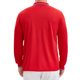 thumbnail image 3 of INSPIRE CHIC Camisa Polo de Hombre Clásica de Ajuste Regular de Color Sólido con Mangas Largas para Negocios y Golf M Rojo, 3 of 6