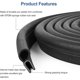 thumbnail image 3 of Automotive Door Weather Stripping 10Ft Car Door Rubber Edge, 3 of 3