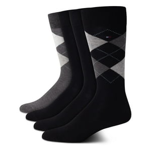 Calcetines Redondos Tommy Hilfiger, Cómodo Vestido Elástico Para Hombre, Paquete De 4
