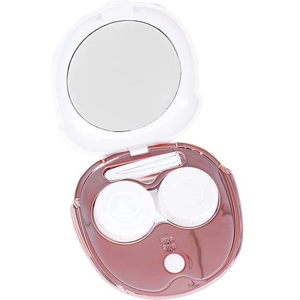 Máquina limpiadora de lentes de contacto, cargador de limpieza ultrasónica portátil, pinzas para espejo, herramienta removedora, estuche reemplazable para lentes de contacto para uso diario al aire li