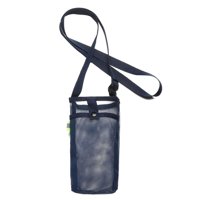 Magideal - Funda Deportiva Para Botella De Agua, Funda Para Teléfono Móvil, Nailon Con Correa, Funda Protectora, Funda Para Taza De Malla Con Correa Para Viajar, Azul Oscuro