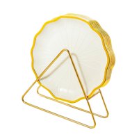 Bothyi - Juego De 6 Platos, Vajilla, Plato De Cocina, Plato De Hueso Para Fiesta En Casa Al Aire Libre, Color Beige