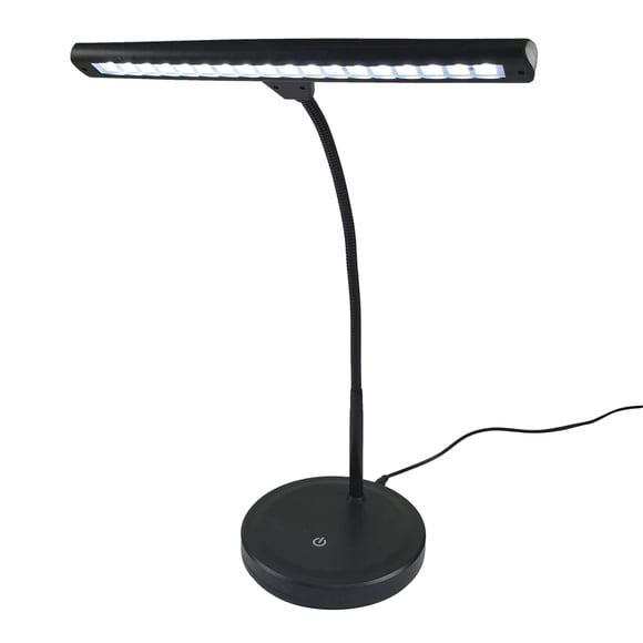 Lámpara de Piano Long Beach Music 28 cm 18 LED Luz Amplia