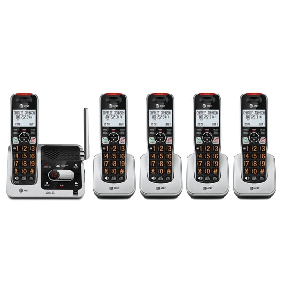 Teléfono inalámbrico AT&T BL102-5 DECT 6.0 de 5 auriculares con contestador automático