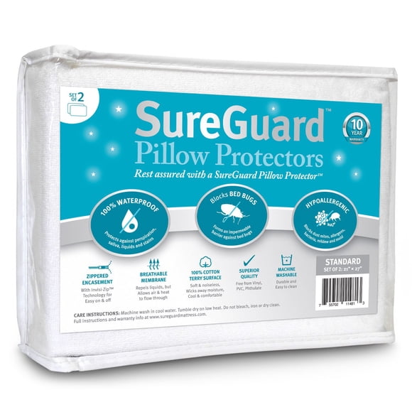 Protectores de Almohada SureGuard Talla Estándar Juego de 2